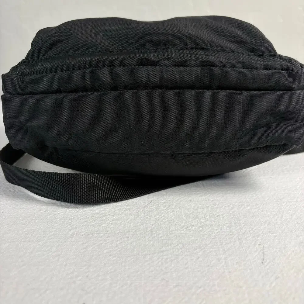 Baggallini Triple Zip Bagg Black Nylon Crossbody Travel Organizer Adjustable